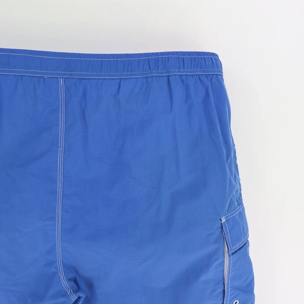 Wave Zone Swim Trunks w/ Liner Mens Sz XL Blue Drawstring Pockets Stretch Waist‎
